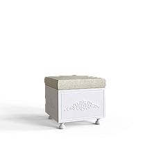 Пуф в спальню / передпокій / дитячу / вітальню з ДСП / МДФ Amelie аляска / білий суперматовий Artinhead