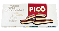 Туррон 3 шоколада БЕЗ ГЛЮТЕНА Turron de Coco banado al Chocolate PICO 200 г Испания