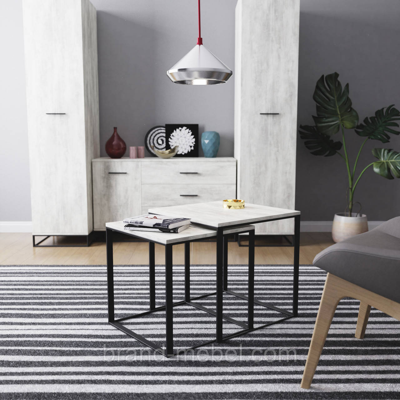 Стіл журнальний Ascet 2 в 1 в стилі Лофт Loft