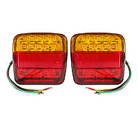 Задние LED фонари, на прицеп, на трактор, на грузовик 12 и 24 Вольта (105х105мм) Цена за комплект!
