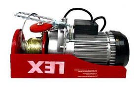 Електричний тельфер лебідка 400/800kg LEX, 1800 Вт, 12 м