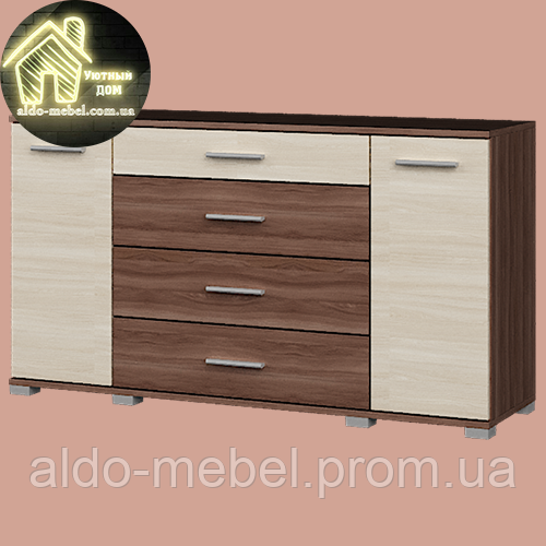 Комод у спальну Бриз К-6 ЛЮКС (1300х380х725) (Еверест)