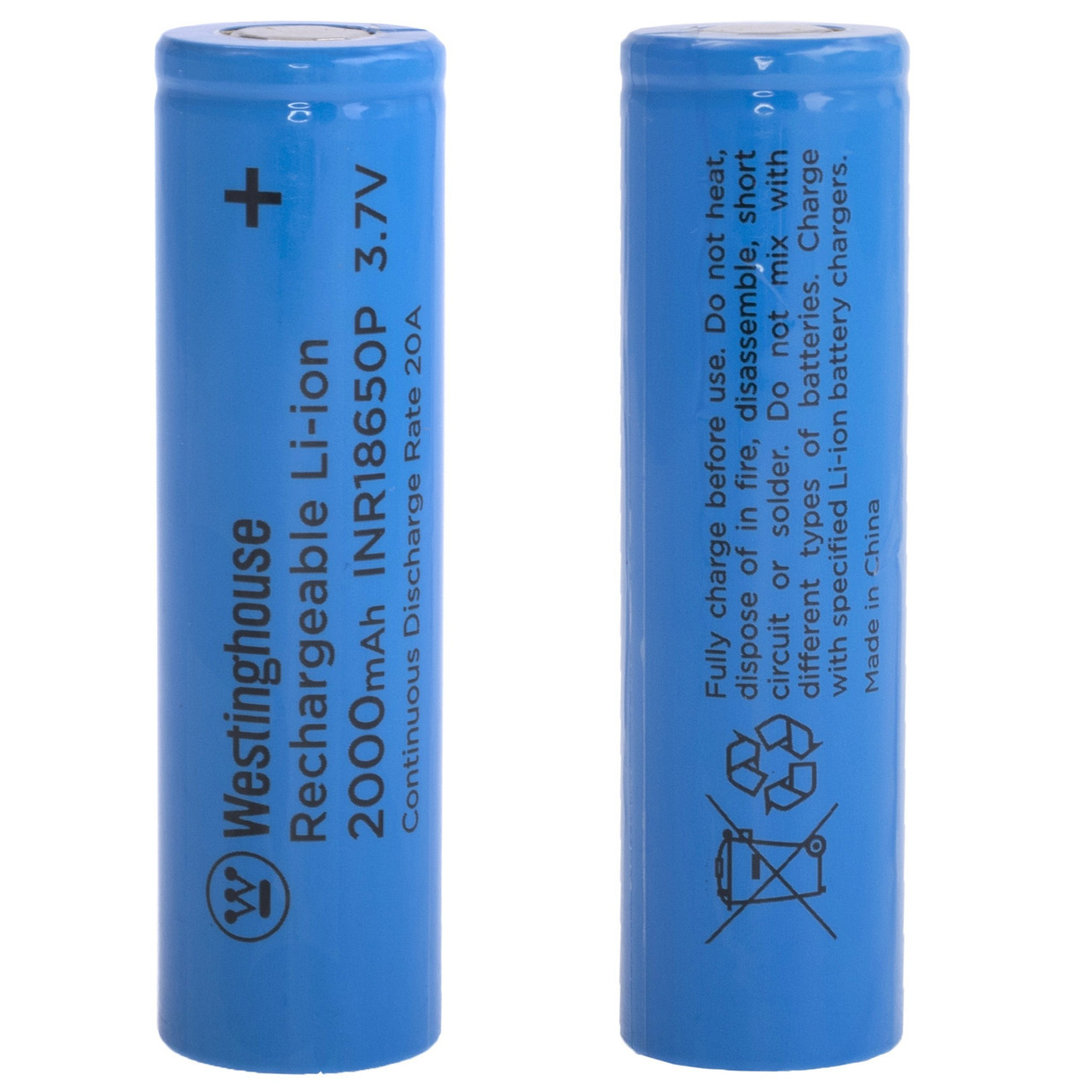 Аккумулятор високотоковий литий-ионной Westinghouse Li-ion INR18650, 3,7V, 2000mAh, 10С - фото 2 - id-p1387712738