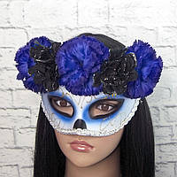 Маска День мертвих (синя)