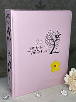 💛Фотоальбом "Open my world" на 200 фото 13х18 Рожевий