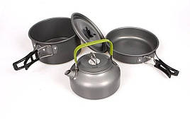 Набір Туристичного Посуду DS-308 | Туристичний набір посуд | Набір посуду на кемпінг відпочинок