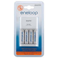Зарядное устройство Eneloop Sanyo MQR06-E-4-3UTG с четырьмя аккумуляторами AA, 2000mAh (832490)