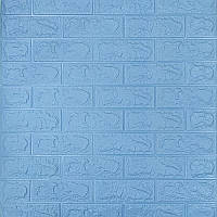 Самоклеюча декоративна 3D панель під блакитну цеглу 700х770х5мм