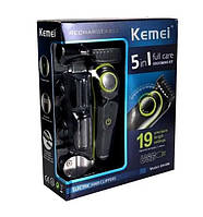 Бритва-тример Kemei Km-696 (5в1, USB зарядне, підставка, 5 Вт), фото 4