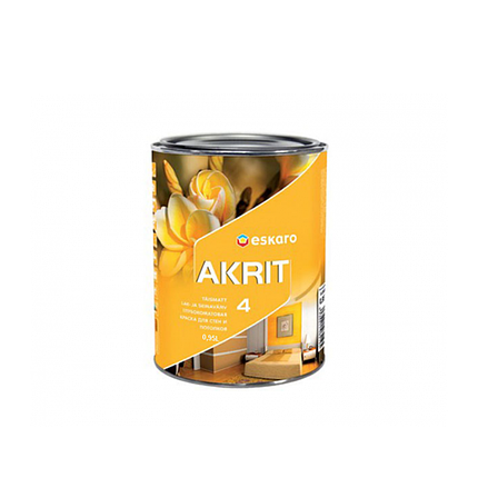 Глубокоматовая фарба для стін і стелі Eskaro Akrit 4 0,95 л, фото 1