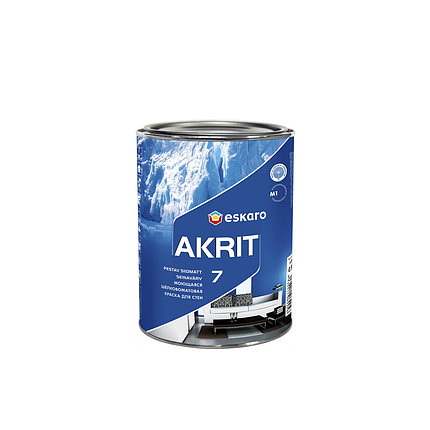 Миюча фарба для стін і стелі Eskaro Akrit 7 0,95л, фото 1