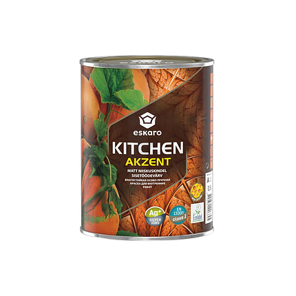 Вологостійка фарба для стін і стелі Eskaro Akzent Kitchen 0,9л, фото 1