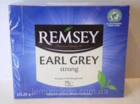 Чай черный Седой Граф с бергамотом крепкий Remsey Earl Grey strong (75х1,75г) 131,25г Польша