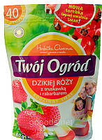 Чай фруктовий пакетований Twoi Ogrod з шипшиною, полуницею і ревенем (40штх2г) Польща