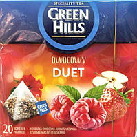 Чай фруктовий Green Hills Duet малина з полуницею 20 пірамідок Польща