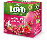 Чай с малиной и клубникой Loyd Raspberry&Strawberry 20 пирамидок (40г) Польша