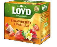 Чай с клубникой и ванилью Loyd Strawberry-Vanilla 20 пирамидок (40г) Польша