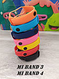 Ремінець, браслет для Mi Band 3 білий та голубий, фото 3