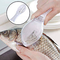 Нож для рыбы с контейнером Killing Fish Sharpener Белый рыбочистка скребок для чистки и удаления чешуи