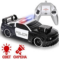 Радиоуправляемая машинка POLICE 99 Чёрно белая гоночный светящийся автомобиль для детей и взрослых