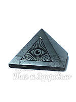 Піраміда з шунгіта полірована Всевидюче око