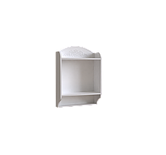 Полиця навісна в спальню / дитячу з ЛДСП / МДФ Amelie аляска / білий суперматовий Artinhead