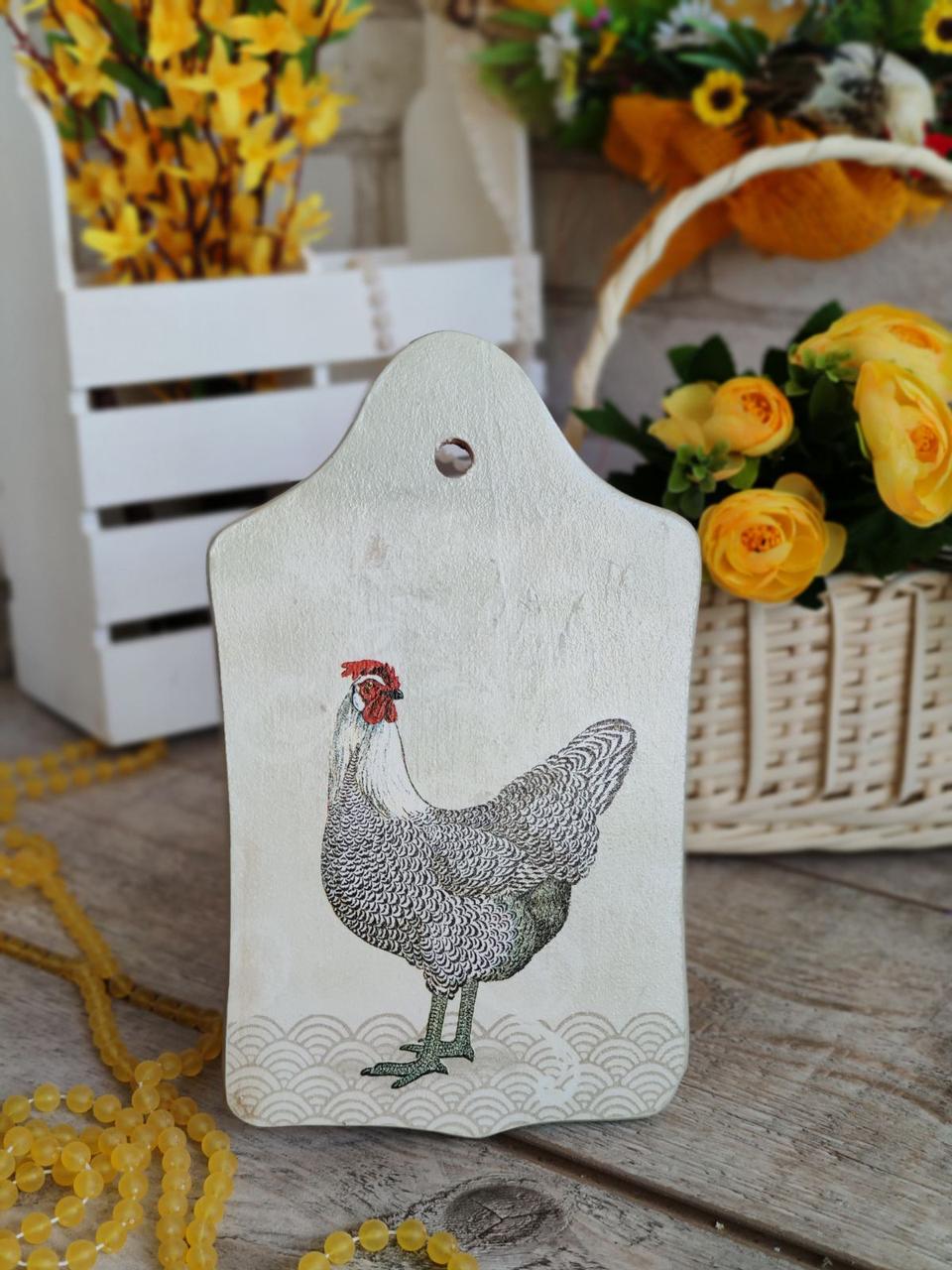 Дошка кухонна із дерева, для декору h-22см великодній декор, фото 1