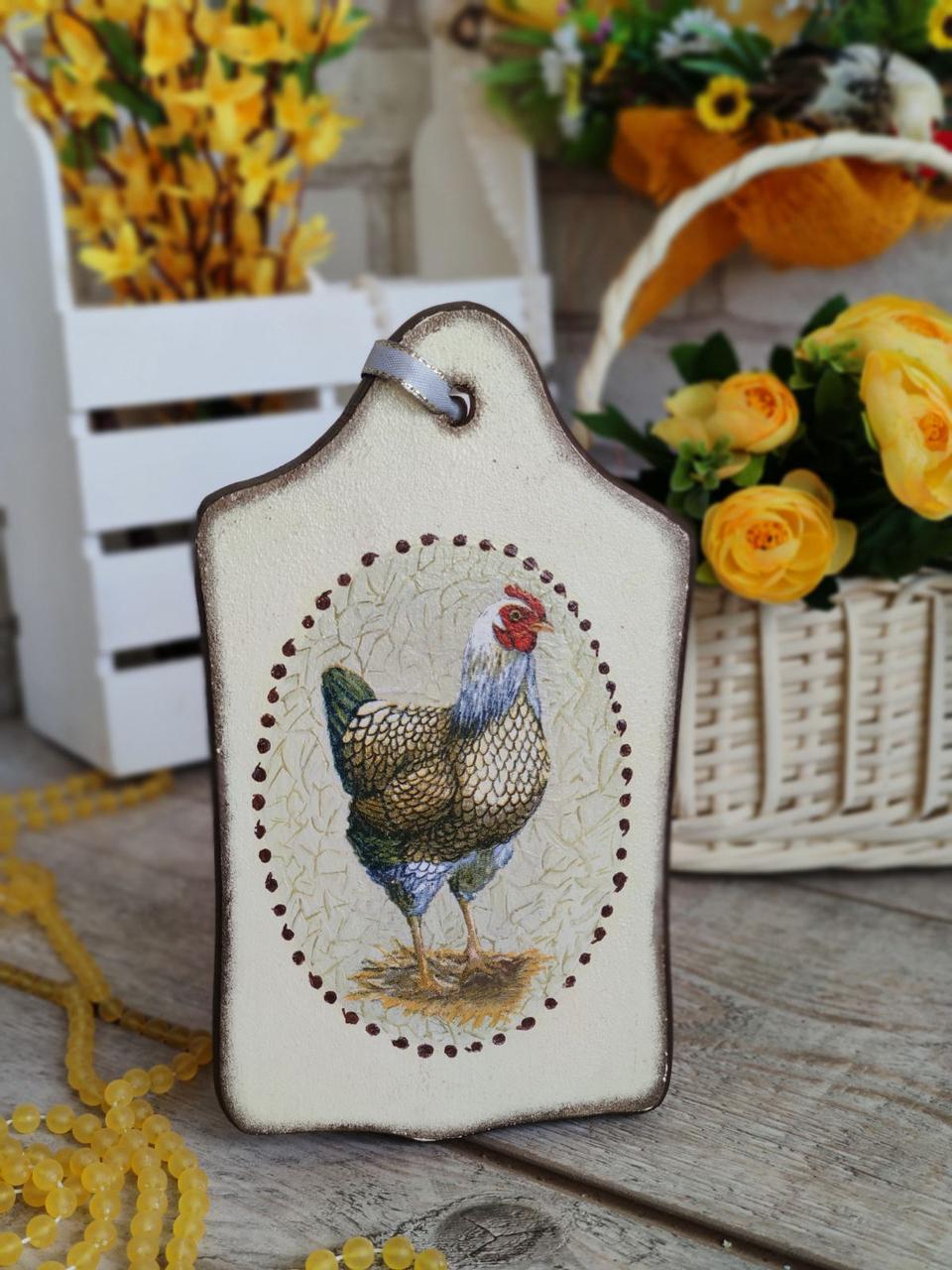 Дошка кухонна із дерева,  для декору h-22см, великодній декор, фото 1