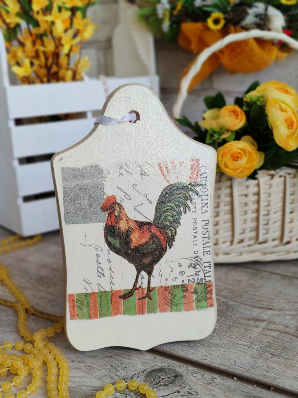 Дошка кухонна із дерева, для декору h-22см, великодній декор, фото 1