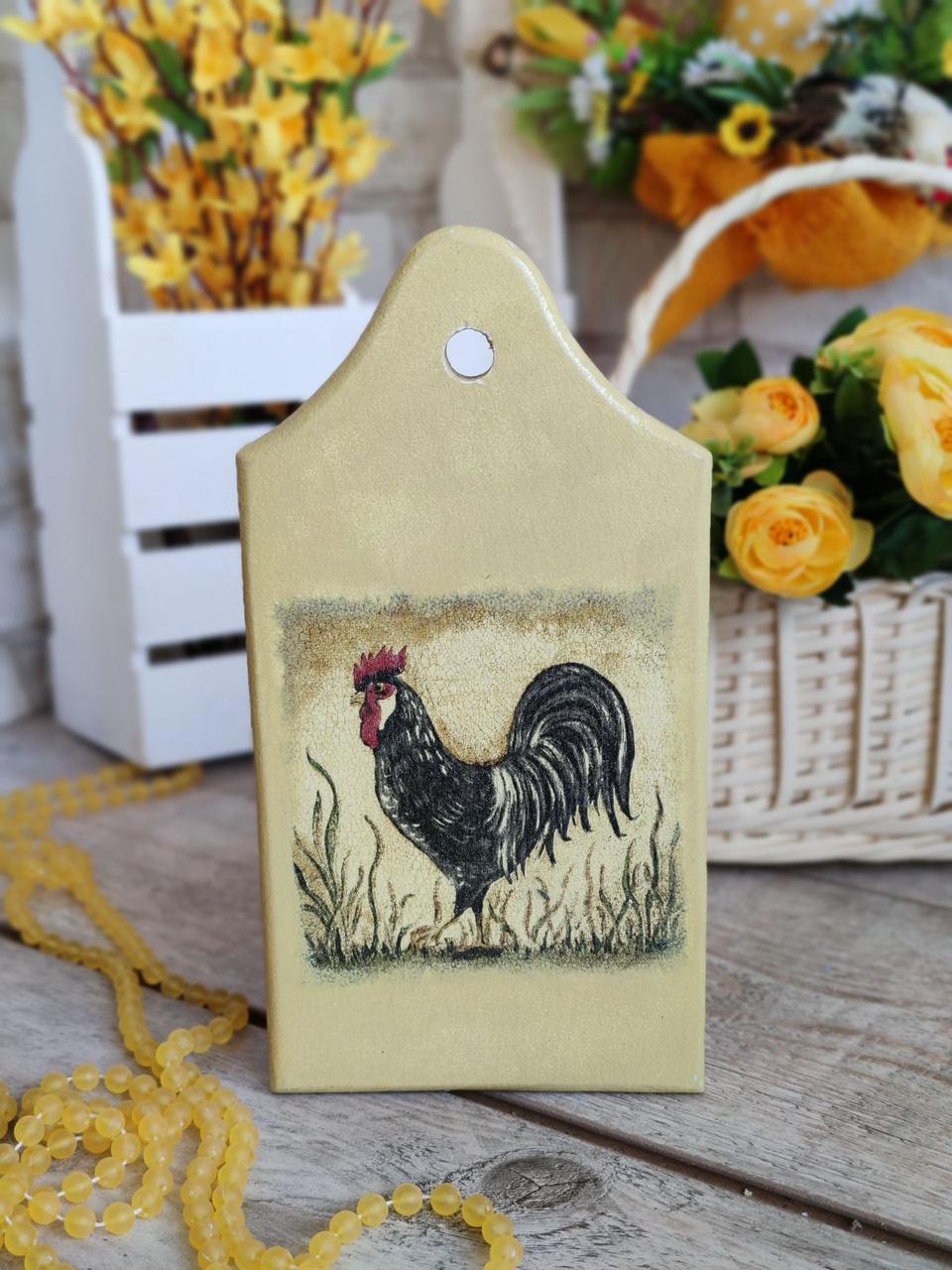 Дошка кухонна із дерева,  для декору, h-22сm великодній декор, фото 1