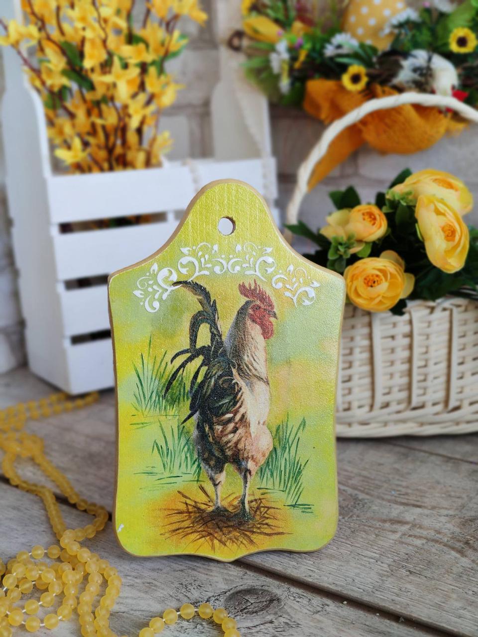 Дошка кухонна із дерева, для декору h-22см, великодній декор, фото 1