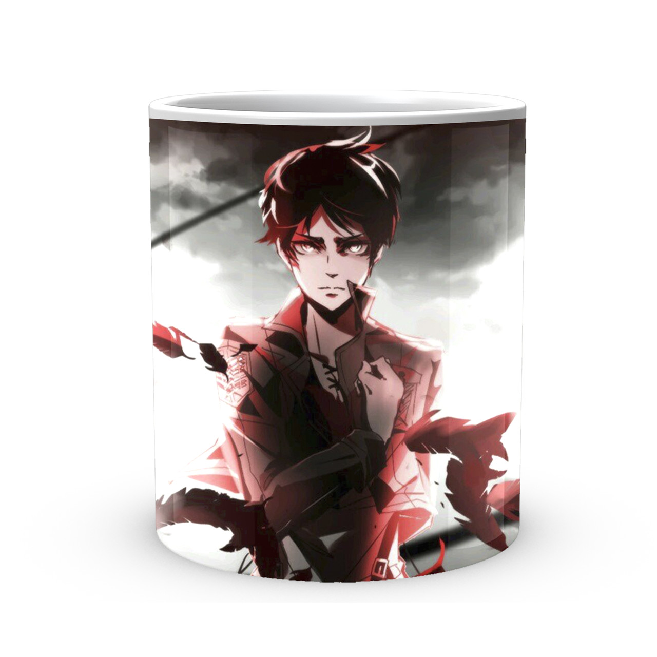 Кухоль Атака Титанов Attack on Titan червоне пір'я AT.02.56, фото 1