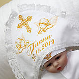 Іменна махрова крижма для хрещення зі 100% бавовни/ Іменна махрова крижма для хрещення Мамина радість, фото 3