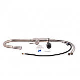 Змішувач латунний Qtap Baruška 9137103UN для кухні з висувним виливом (нікель), фото 4