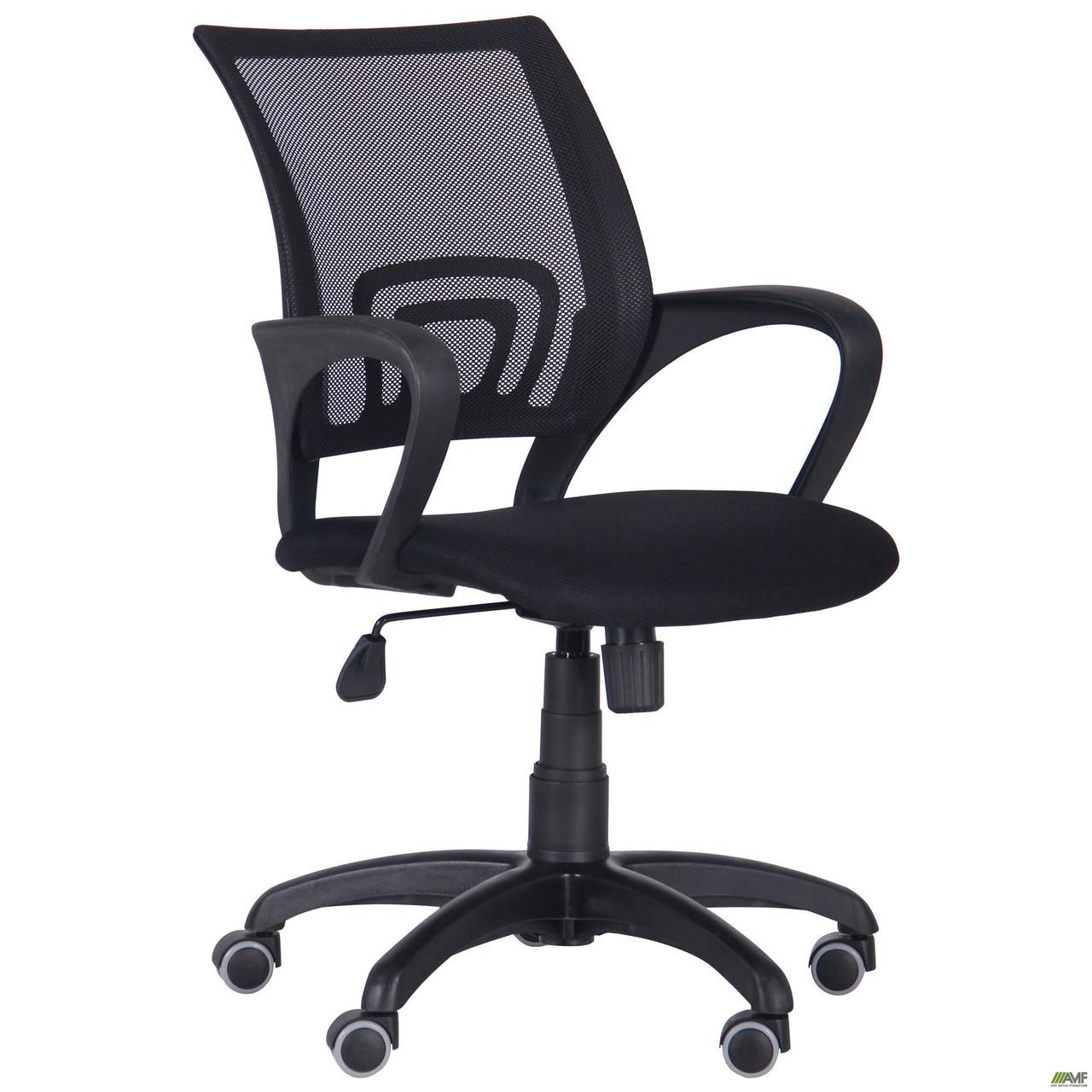 Крісло офісне AMF Веб з сітчастою спинкою чорне для будинку і оператору офіс