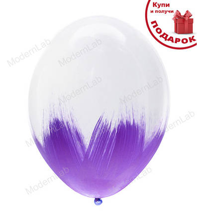 Повітряні кулі "Paint violet" 3 шт., Польща, d - 30 см, фото 1