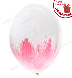 Повітряні кульки "Paint pink" 3 шт., Польща, d - 30 см