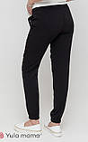 Легкі брюки для вагітних Biom S Юла Мама Чорний TR-21.031, фото 2