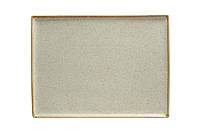 Тарелка прямоугольная 35x25 см. фарфоровая, бежевая Seasons Beige, Porland