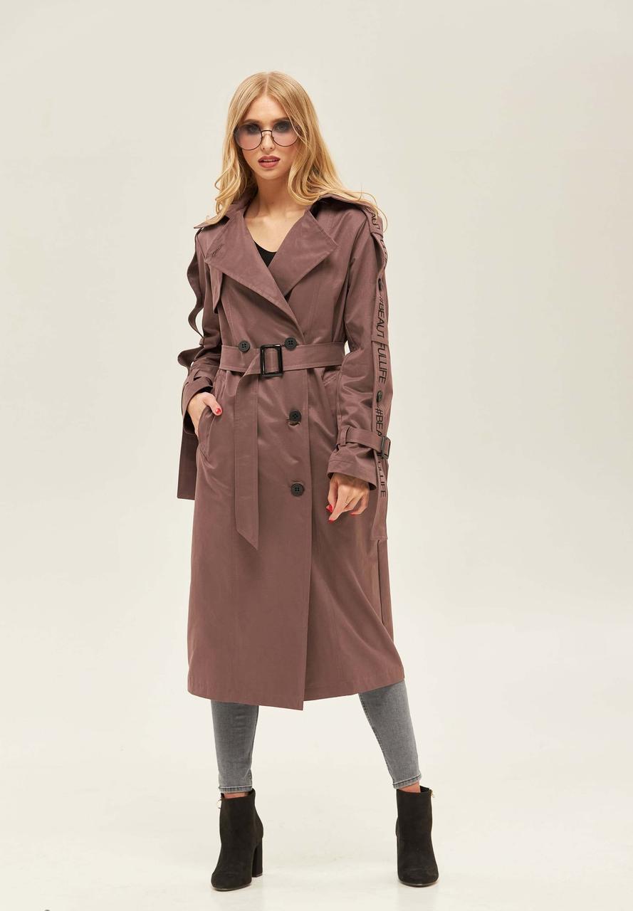 Модний коттоновый жіночий плащ-тренч, фото 1