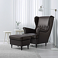 Пуф STRANDMON шкіра IKEA 504.946.26, фото 3