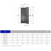 Effast Втулка-футорка ПВХ Effast короткая, резьбовая 4"x3"