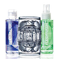 Мастурбатор Fleshlight Quickshot Vantage Value Pack: змазка і засіб для чищення F19877