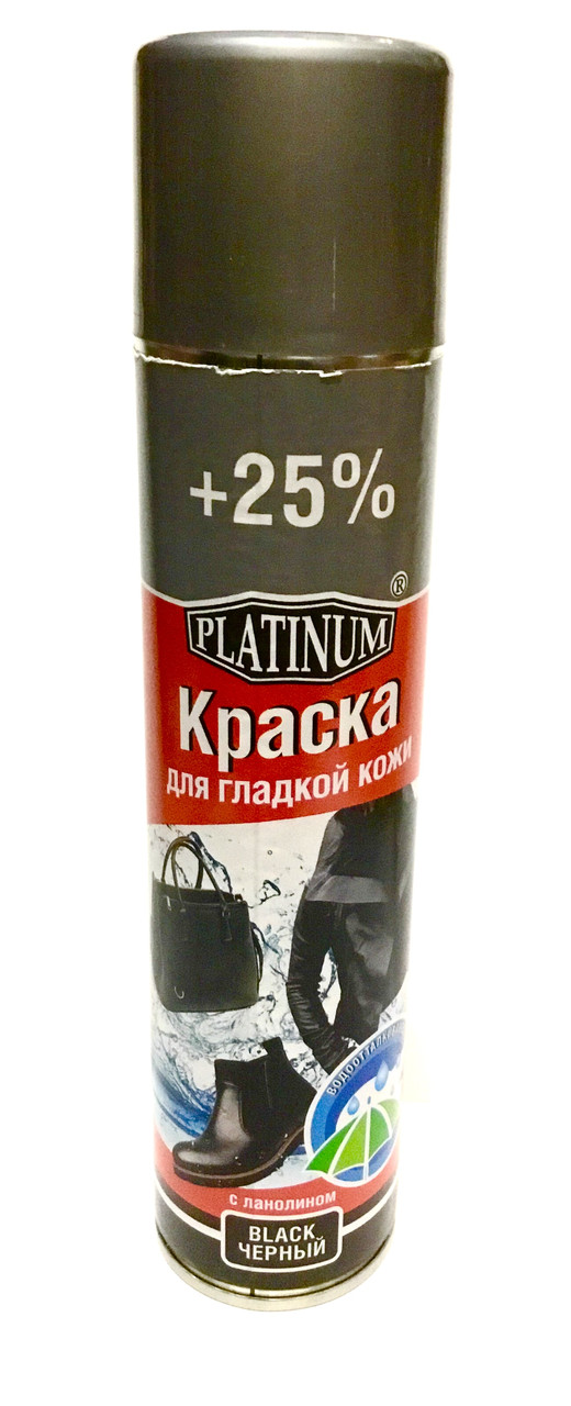 Фарба-аерозоль PLATINUM для гладкої шкіри, 300 мл, чорний