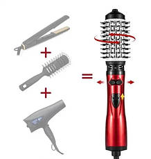 Професійний фен стайлер для укладання волосся Gemei GM 4829 обертовий повітряний фен, фото 3