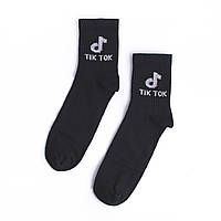 Носки черные с принтом "Тик ток "