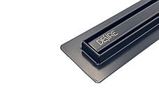 Душовий трап з нержавіючої сталі щілинної DESIRE Gusto notte black (900 мм х 70 мм), фото 5