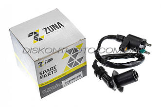 Котушка запалювання 4T китайський скутер GY6 50/125/150, Honda DIO (+насвічник) ZUNA