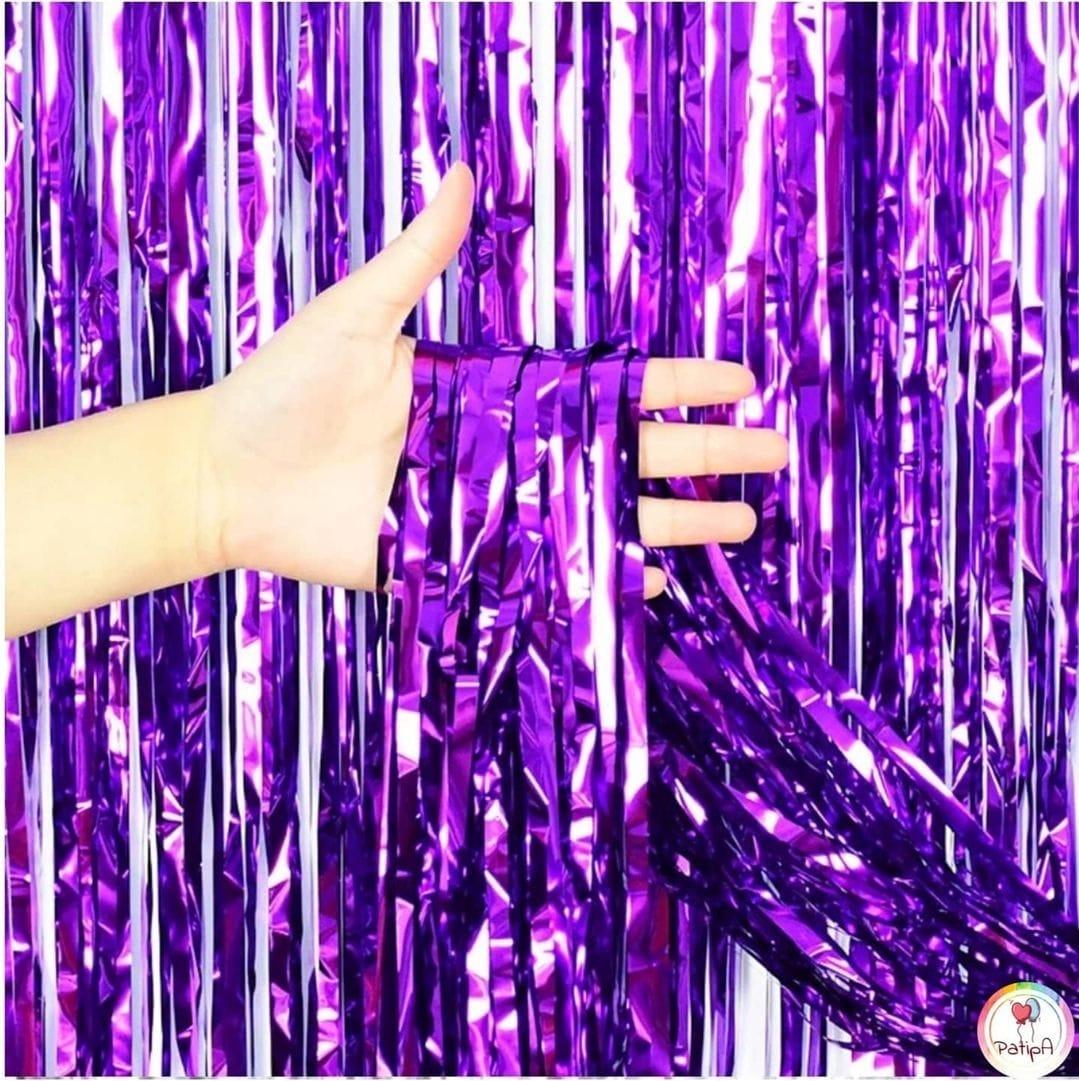 Шторка для фотозони з дощику (фольгована) | Фіолетовий 1х2м - фото 1 - id-p2356009604