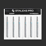 Фреза алмазна STALEKS усічений конус синя діаметр 1,8 мм / робоча частина 8 мм, фото 3